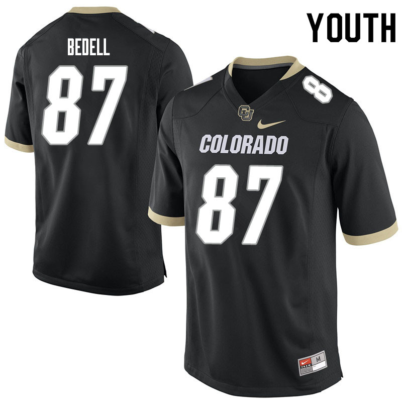 Youth #87 Derek Bedell Colorado Buffaloes College Football Jerseys Sale-Black